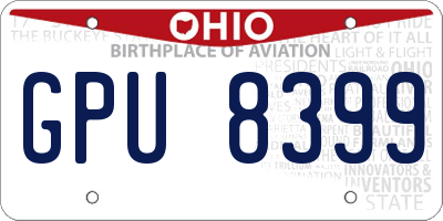 OH license plate GPU8399