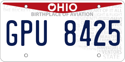 OH license plate GPU8425