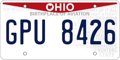 OH license plate GPU8426