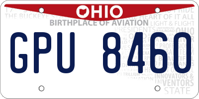 OH license plate GPU8460