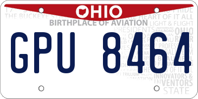 OH license plate GPU8464