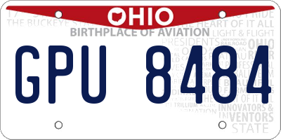 OH license plate GPU8484