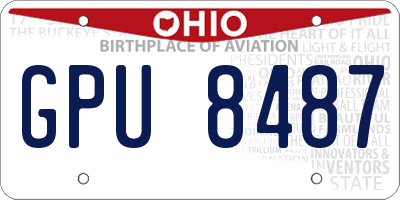OH license plate GPU8487