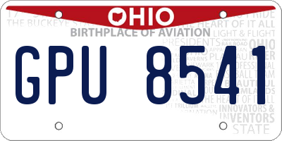 OH license plate GPU8541
