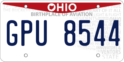OH license plate GPU8544