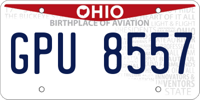 OH license plate GPU8557