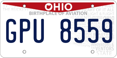 OH license plate GPU8559