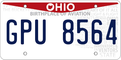 OH license plate GPU8564