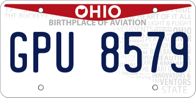 OH license plate GPU8579