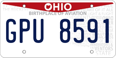 OH license plate GPU8591