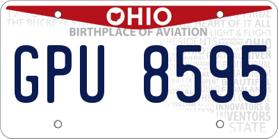 OH license plate GPU8595