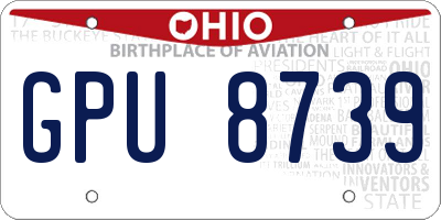 OH license plate GPU8739