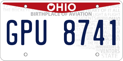 OH license plate GPU8741