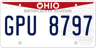 OH license plate GPU8797