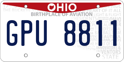 OH license plate GPU8811
