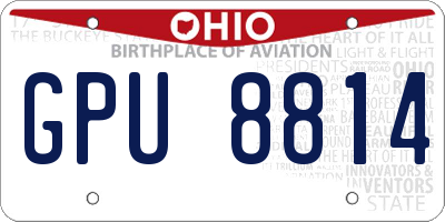 OH license plate GPU8814