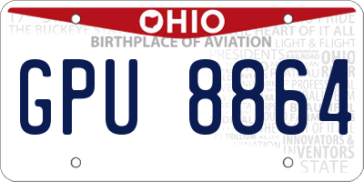 OH license plate GPU8864