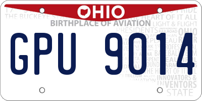 OH license plate GPU9014