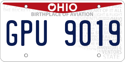 OH license plate GPU9019