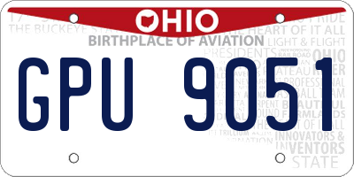 OH license plate GPU9051