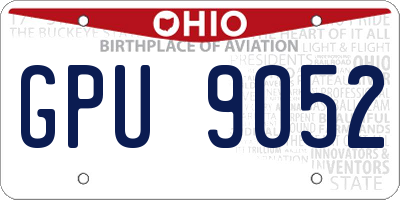 OH license plate GPU9052