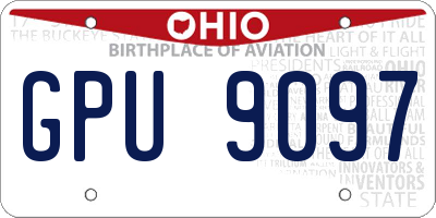 OH license plate GPU9097