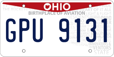 OH license plate GPU9131