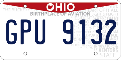 OH license plate GPU9132