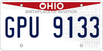 OH license plate GPU9133