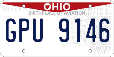 OH license plate GPU9146
