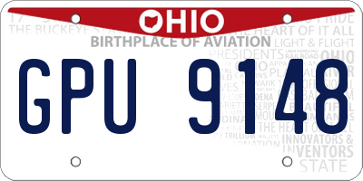 OH license plate GPU9148