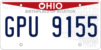 OH license plate GPU9155
