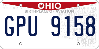 OH license plate GPU9158