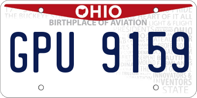 OH license plate GPU9159
