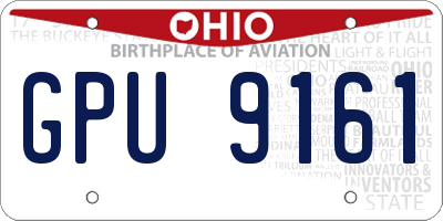 OH license plate GPU9161