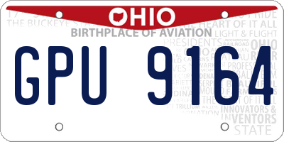 OH license plate GPU9164