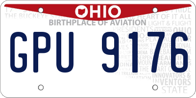 OH license plate GPU9176