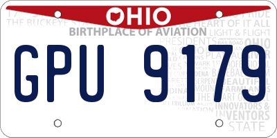OH license plate GPU9179