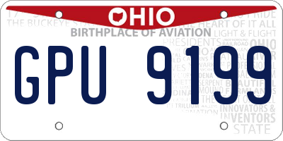 OH license plate GPU9199