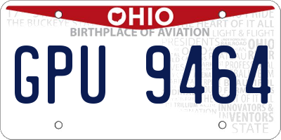 OH license plate GPU9464