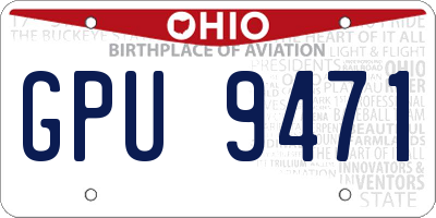 OH license plate GPU9471