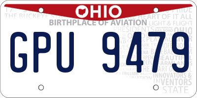 OH license plate GPU9479