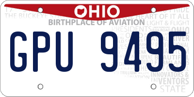 OH license plate GPU9495
