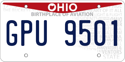 OH license plate GPU9501