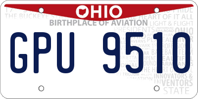OH license plate GPU9510