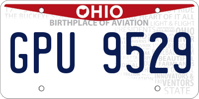 OH license plate GPU9529