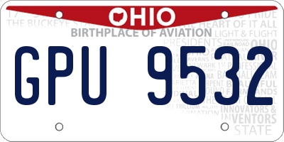 OH license plate GPU9532