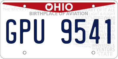 OH license plate GPU9541