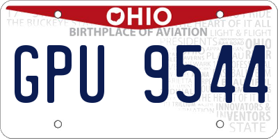 OH license plate GPU9544
