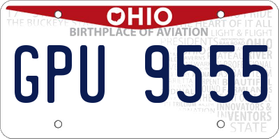 OH license plate GPU9555